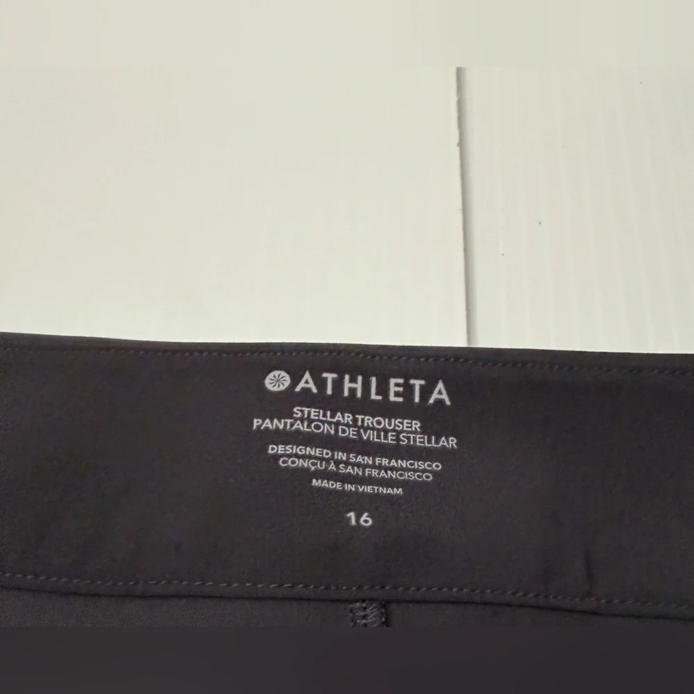 Athleta Stella Trouser Pants High Waist Pockets - 16 - Picture 8 of 15